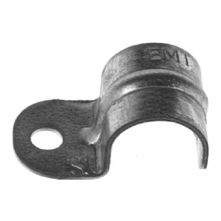 Halex One Hole Strap, Conduit; EMT Use, 1/2 in, Steel 61505B